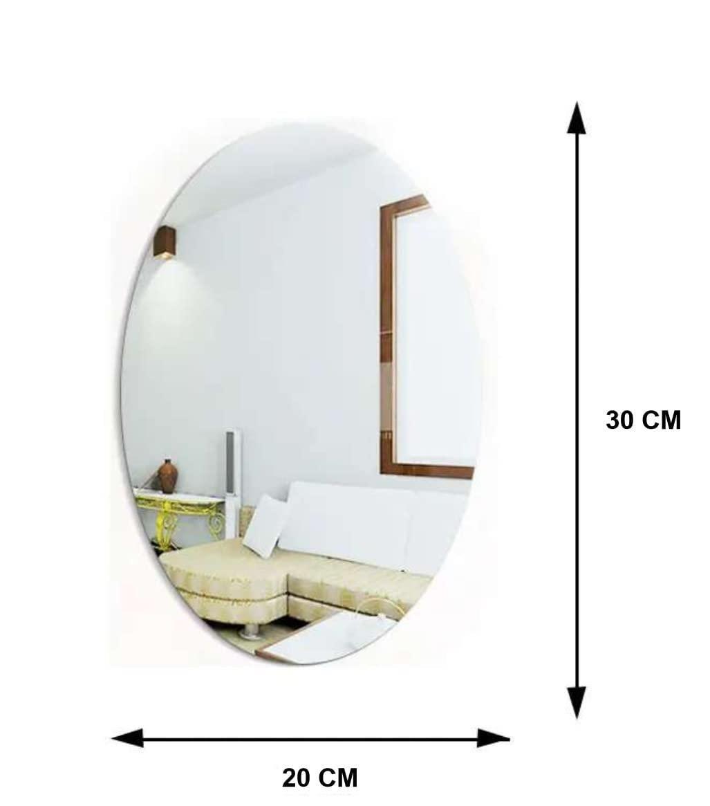 Combo of Oval Shape & Square Shape Mirror (Pack of 1)